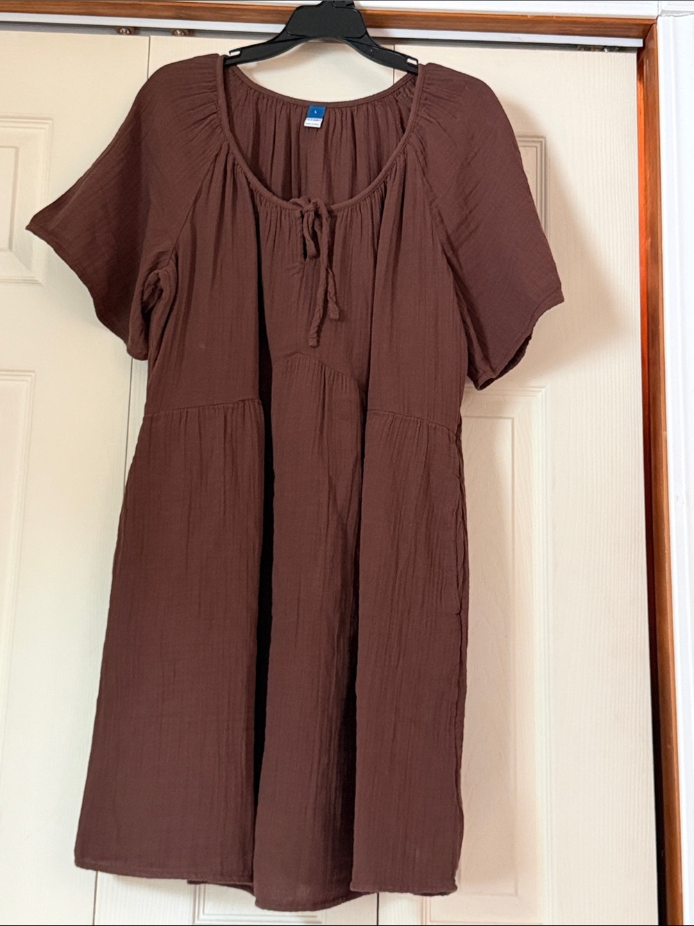 Old Navy Chocolate Brown Maxi Peasant Dress